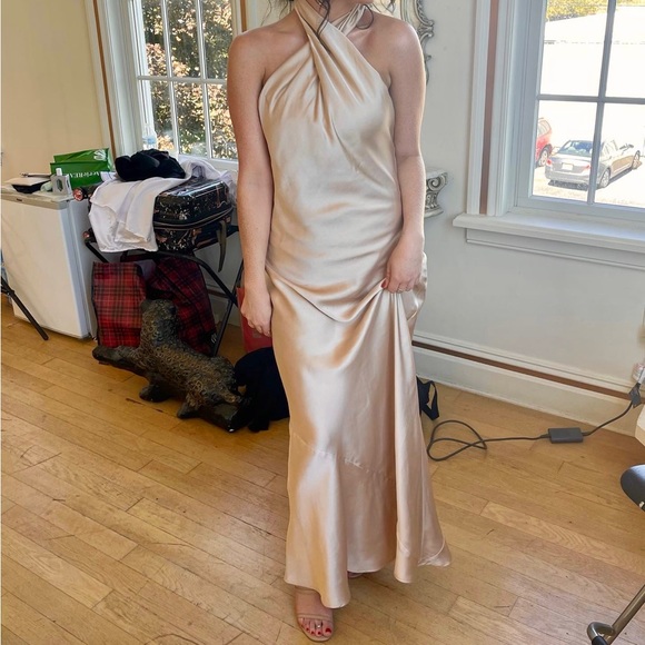 Show Me Your Mumu Jasmine Halter Maxi Dress Size M - Picture 3 of 5